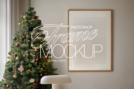 DIN A Christmas Scene Frame Mockup