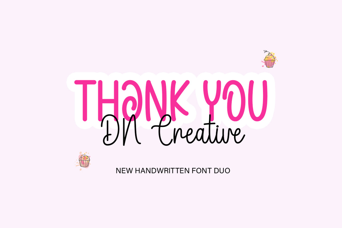 Birthday Cupcake Duo, a Script Font by DN Creative (Photo 8 of 8)