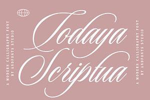 Todaya Scriptua, Calligraphy Font
