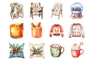 Cute Warm Christmas Clipart, an Illustration by Design Market (Thumbnail 2 of 3)
