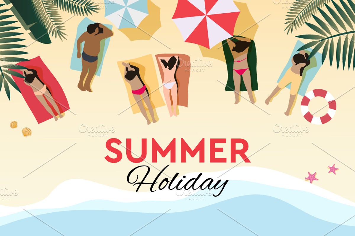 Summer holiday and vacation posters, a Templates & Theme by PREMIUMVECTOR (Photo 4 of 5)