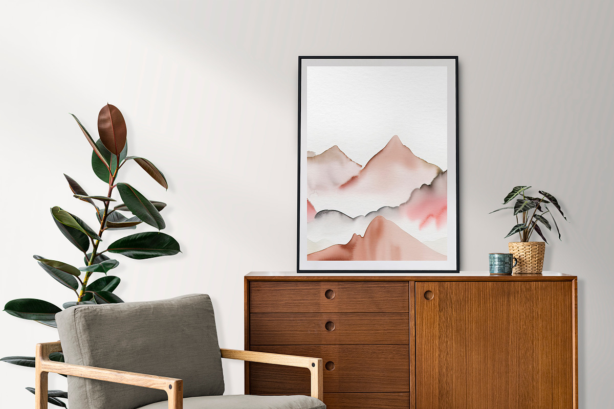 Mountains Watercolor Illustrations, an Illustration by AlineArtStore (Photo 7 of 14)