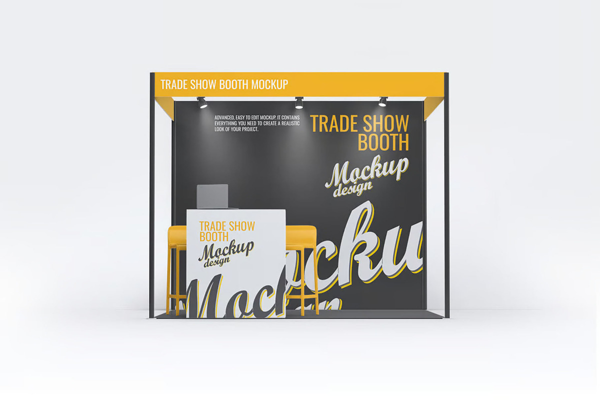 Trade Show Booth Mock-up, an Advertising Mockup by Se٧enStudio (Photo 3 of 5)