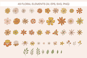 Groovy Flowers Pattern Collection