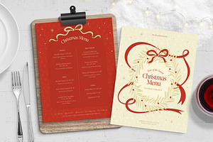 Christmas Menu Template, a Flyer Template by BrandPacks