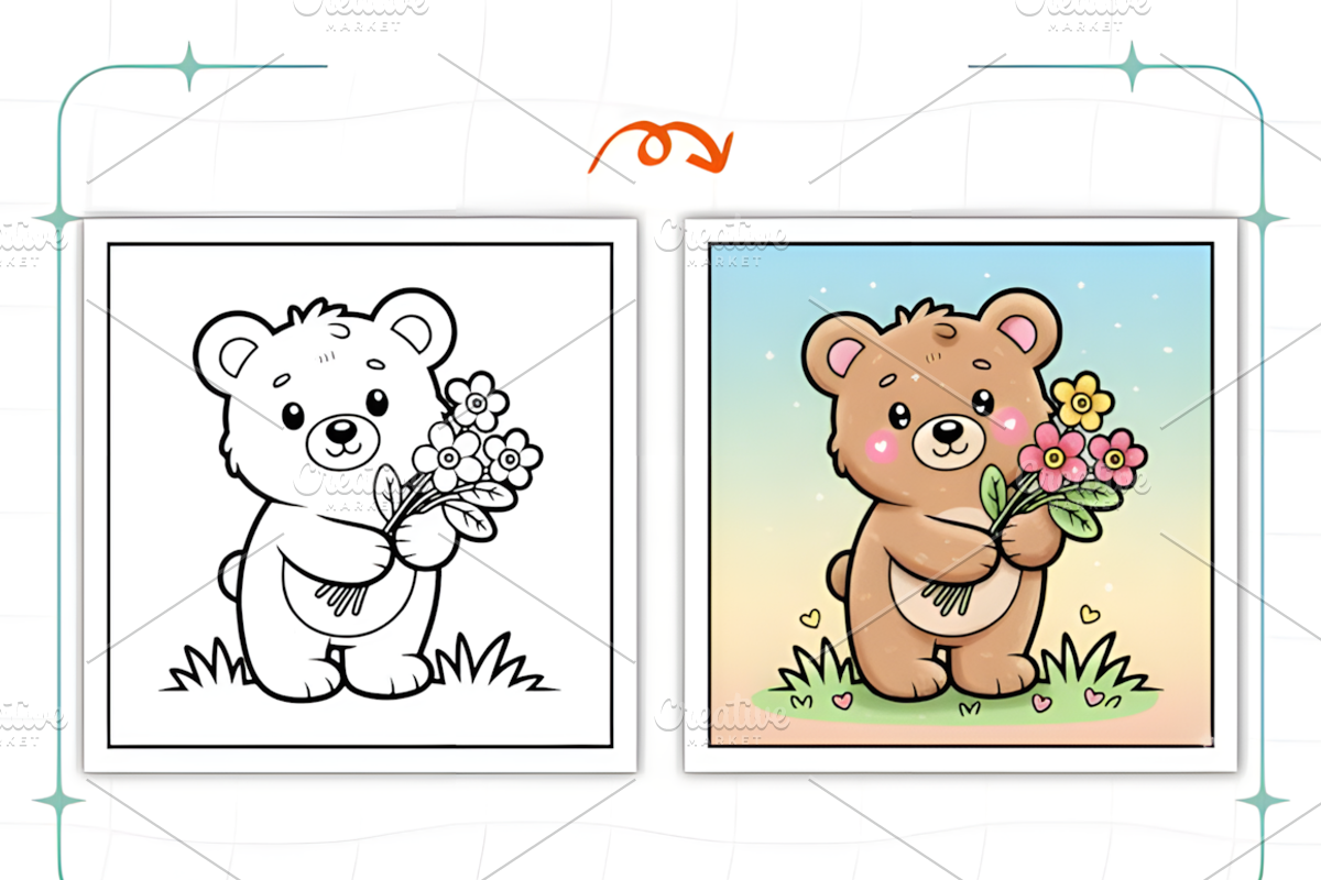 Cozy Bear Coloring Book, an Animal Illustration by Ink Gallery (Photo 8 of 9)
