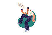 People being online with gadgets set, a Person Illustration by Good Studio (Thumbnail 2 of 4)