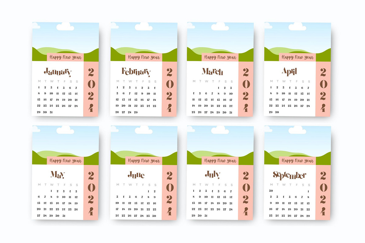 Editable Canva Frame Calendar 2024, a Stationery Template by Waliullah Solutions (Photo 3 of 4)