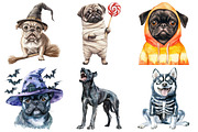 Quirky Halloween Dogs Clipart, an Illustration by Pixels.Craft (Thumbnail 2 of 7)
