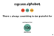 Cupcake Alphabet and font, a Sans Serif Font by Olillia (Thumbnail 3 of 5)