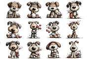 Whimsical Easter Dog Clipart, an Illustration by DreamArtGraphic (Thumbnail 3 of 4)
