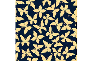 Butterflies Romantic Pattern