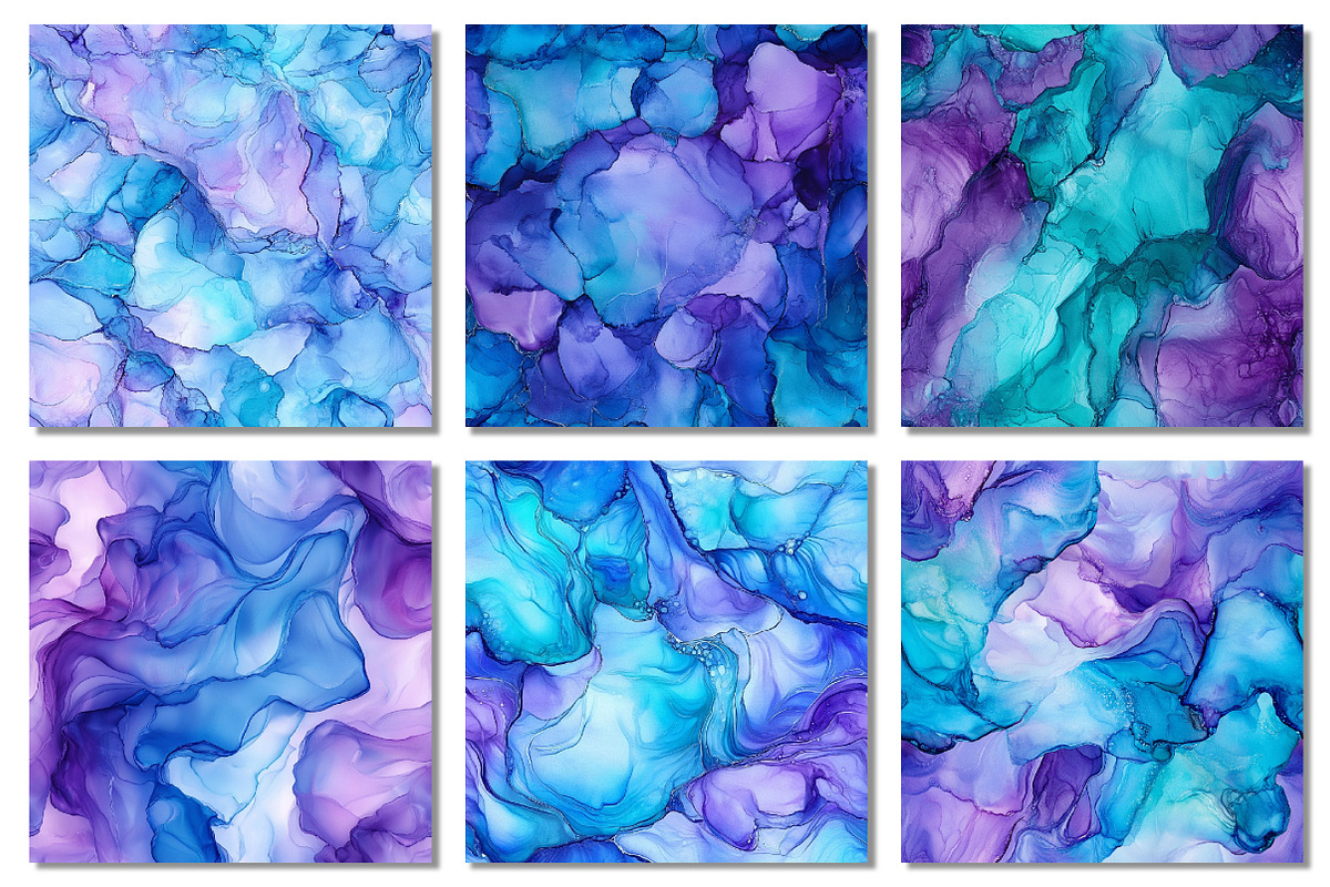 Mermaid Seamless Alcohol Ink Texture, a Texture Graphic by Dream Creation (Photo 5 of 7)