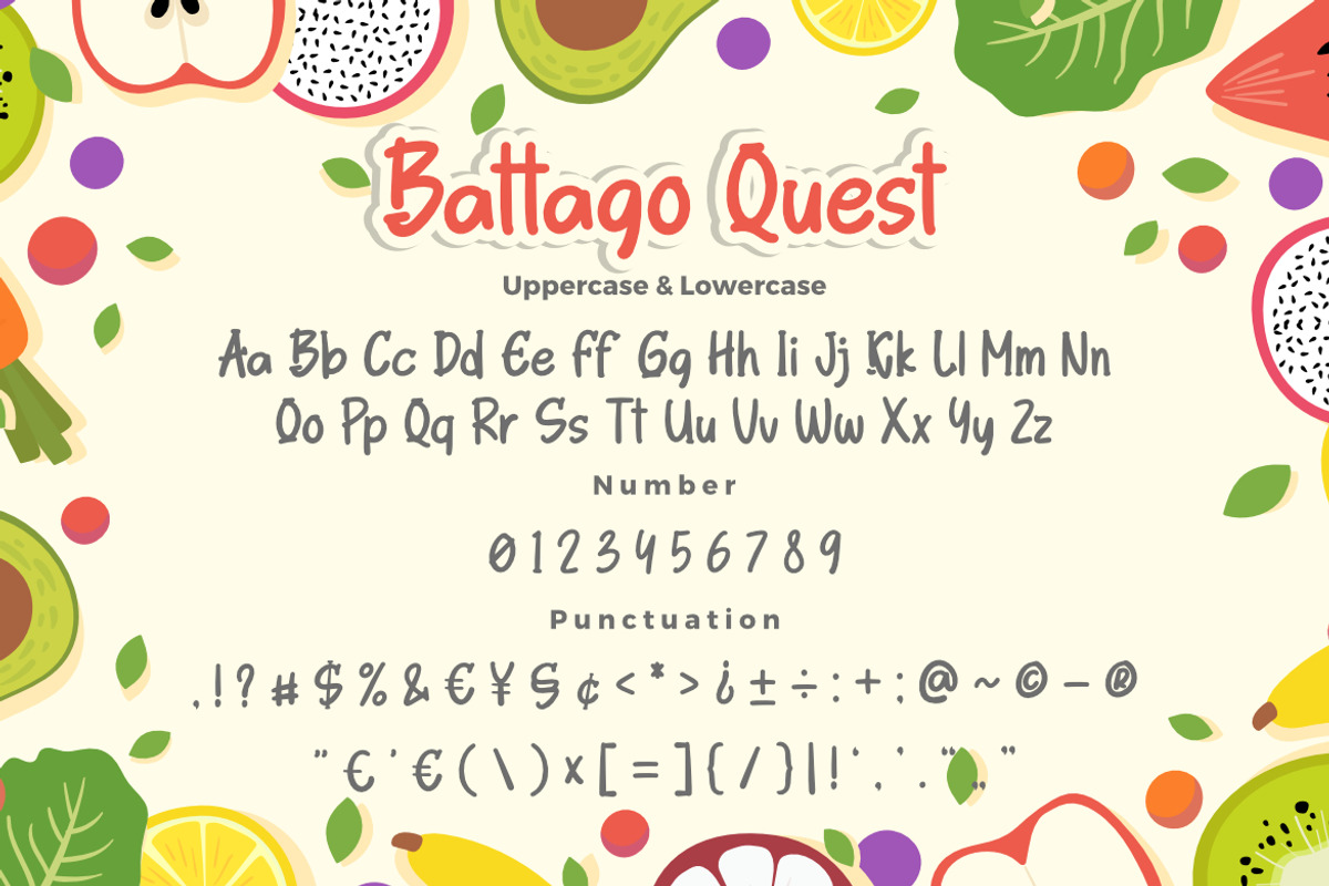 Battago Quest a Playful Font, a Handwritten Font by Bayuktx (Photo 6 of 7)