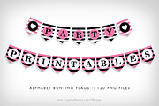 Pink Bunting Flags Party Printables, a Flyer Template by NDesigns (Thumbnail 1 of 4)