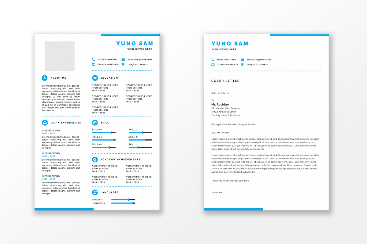 Simple Resume CV & Cover Letters, a Resume Template by Izalsye (Photo 3 of 4)