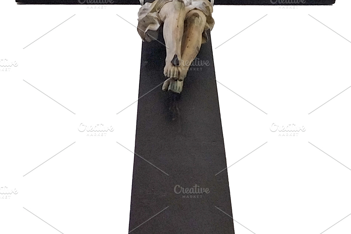 Christ on crucifix sculpture on white wall, an Arts & Entertainment Photo by DanFLCreativo (Photo 2 of 2)