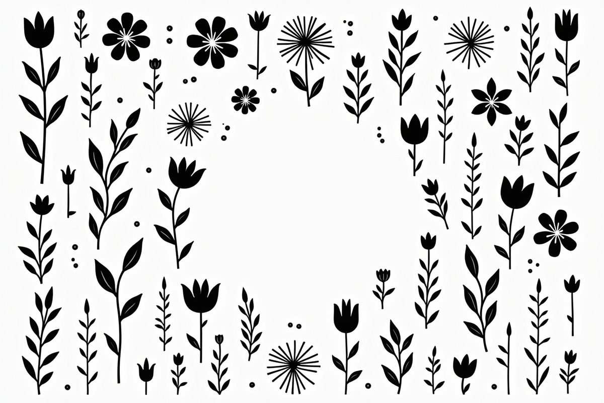 Whimsical Hand Drawn Floral Set, an Illustration by jahid234 (Photo 8 of 10)