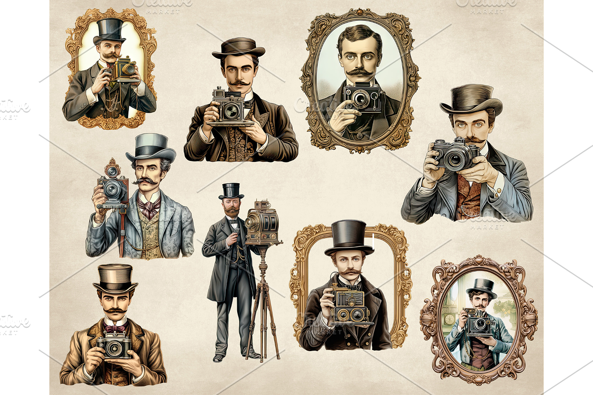 Victorian Photographer PNG Clipart, an Illustration by Memories By Lea (Photo 9 of 9)