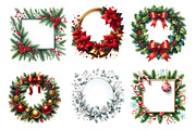 Christmas Frames Clipart, an Illustration by Designworld (Thumbnail 4 of 5)