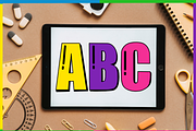 Home School-PNG fonts, a Symbol Font by It me digital art (Thumbnail 6 of 6)
