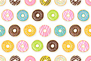 Seamless pattern of tasty donuts., a Pattern Graphic by Evgeniya Dzhumm (Thumbnail 1 of 3)