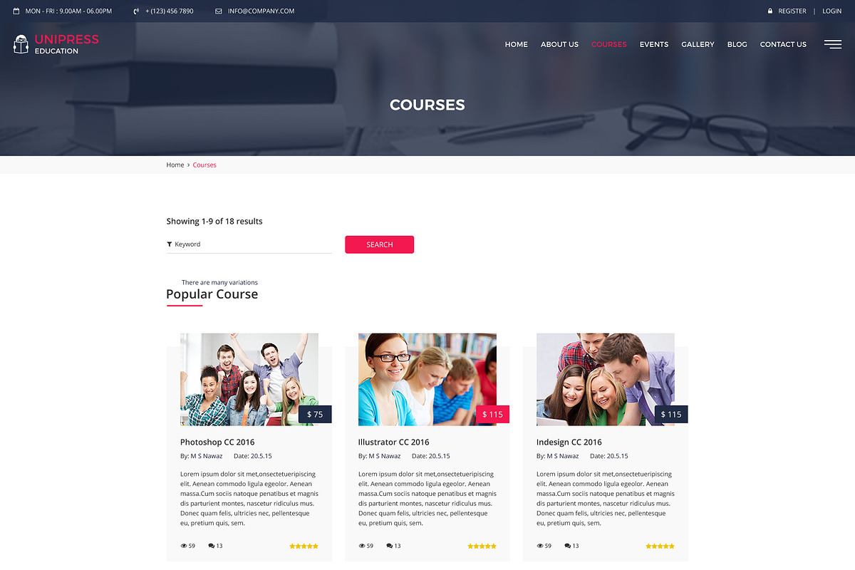 Unipress Education PSD Template, a Websites & App Template by mine-tech (Photo 15 of 22)