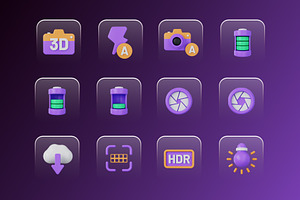 Camera Interface 3D Icon