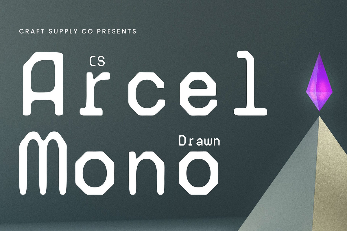 CS Arcel Mono Drawn, a Sans Serif Font by Craft Supply Co. (Photo 1 of 8)