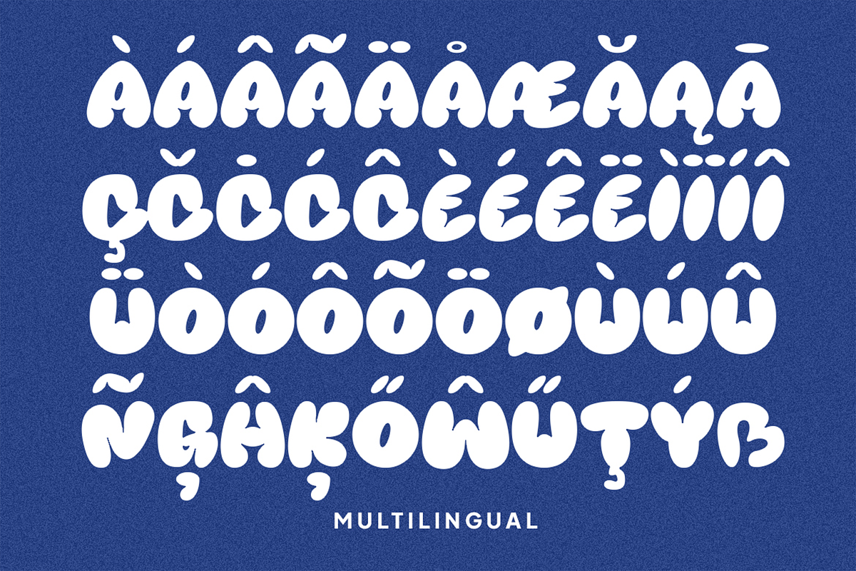 Bloombang - Bubble Display Typeface, a Handwritten Font by Pekotype (Photo 5 of 11)