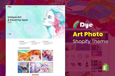 Dye Art Photo Shopify Theme, a Shopify Template by ThemeTidy Shopify Agency