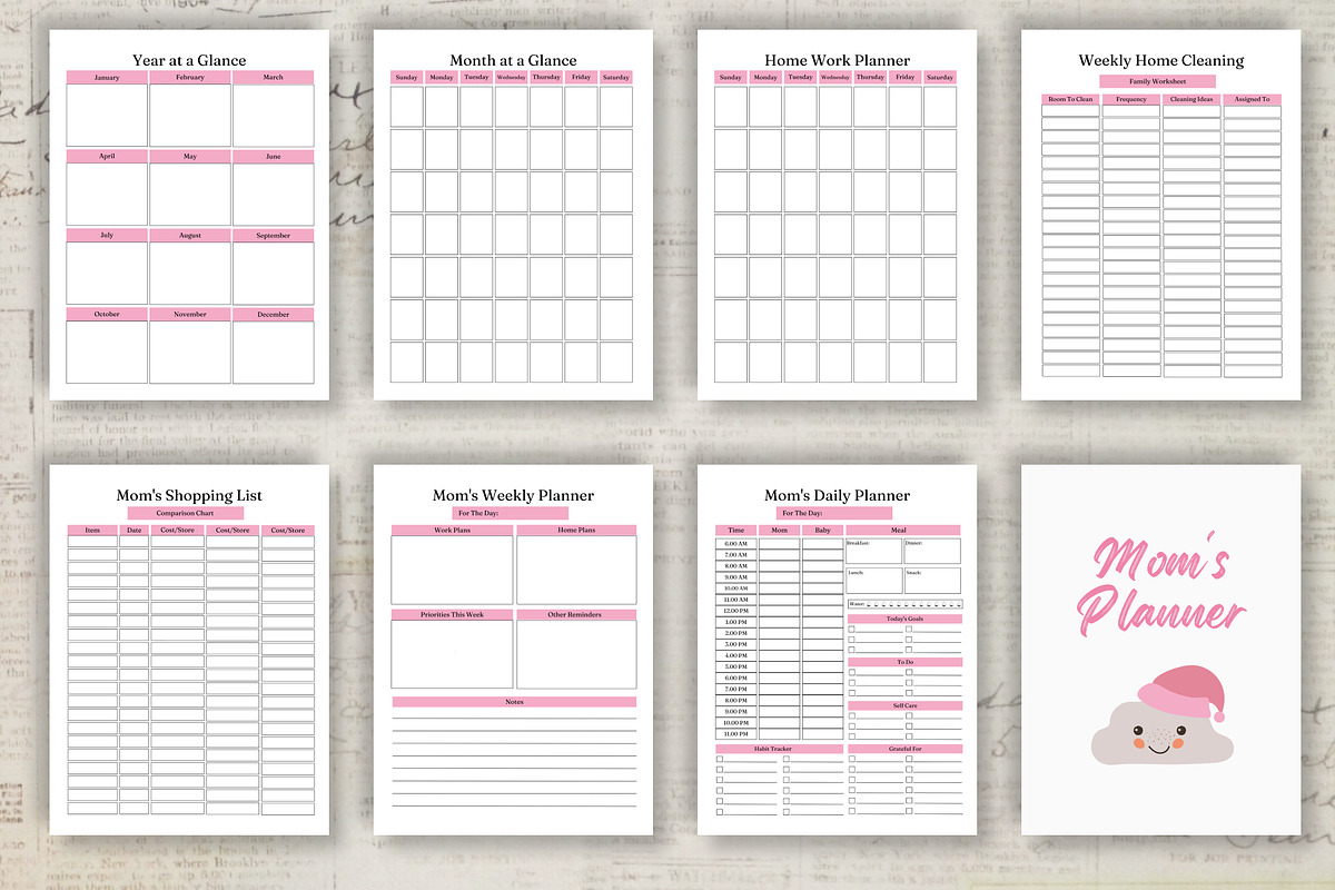 Printable Mom’s Planner, a Stationery Template by Design House (Photo 6 of 8)