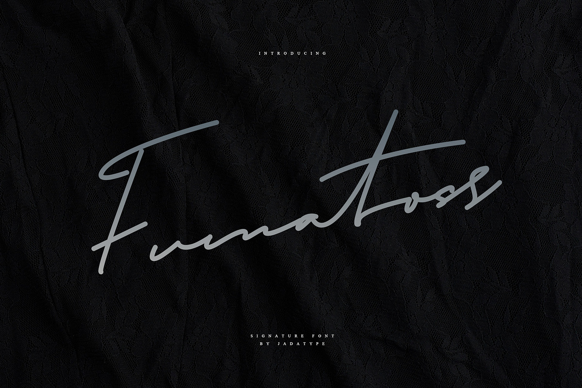 Fumatoss Font | Singleline Signature, a Script Font by Jadatype.id (Photo 1 of 8)