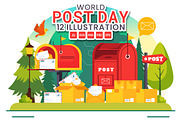 12 World Post Day Illustration, an Object Illustration by denayunebgt (Thumbnail 1 of 4)