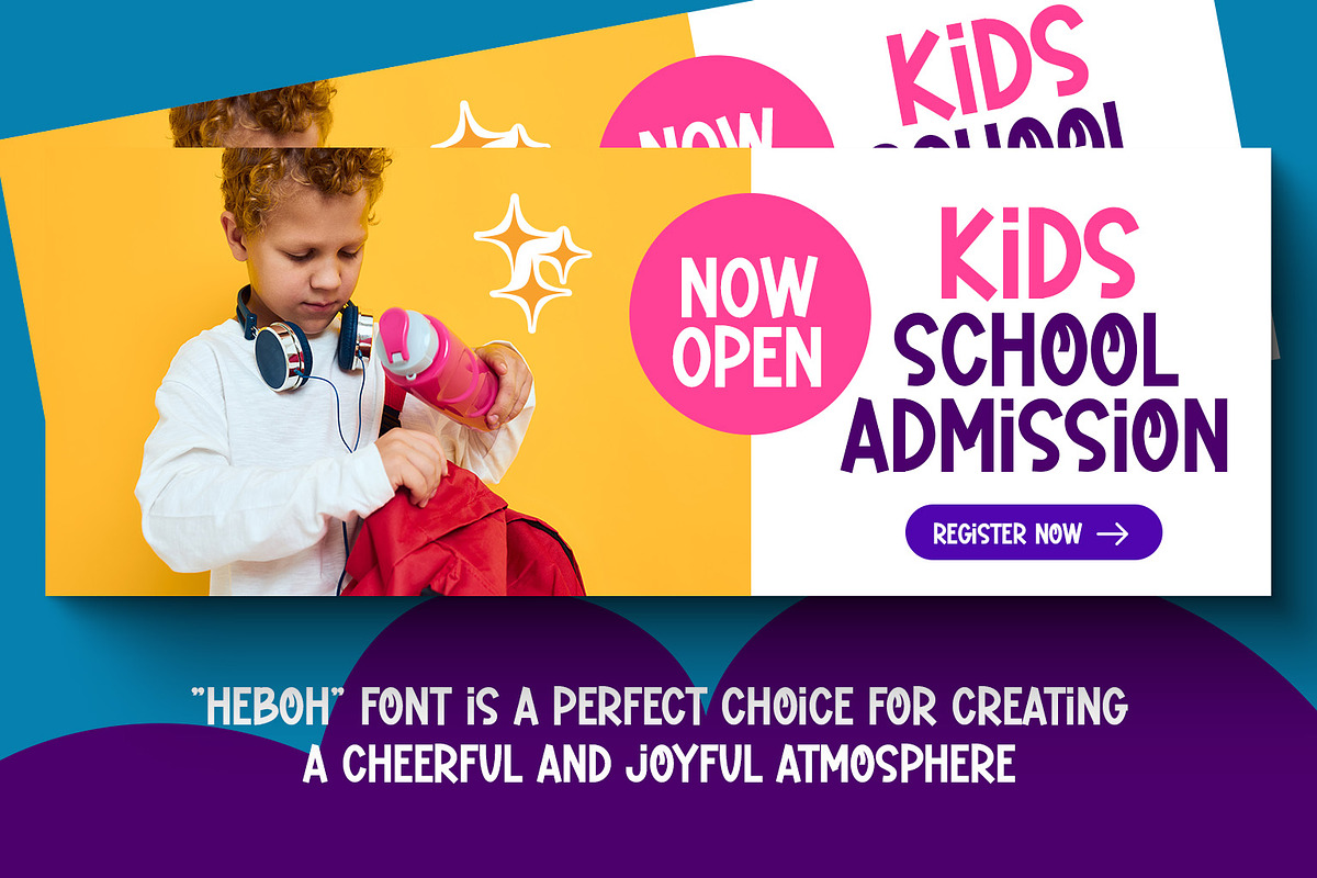 Heboh - Cute and Playful Font, a Font by Agung Kreatif (Photo 4 of 9)
