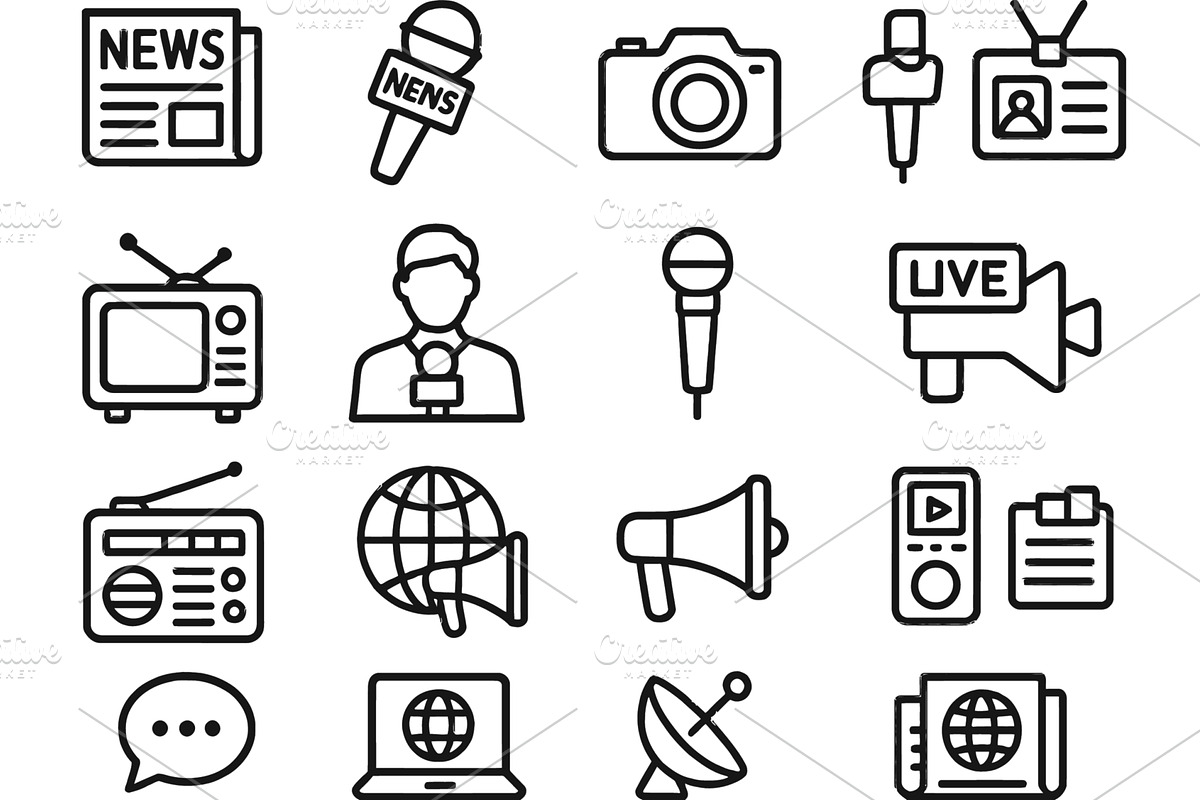 Vector illustration line icons, a Technology Illustration by ZinetroN