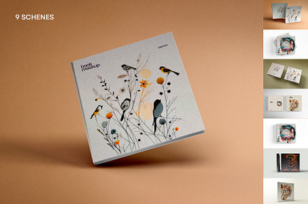 Square Book Cover Mockup Design, a Books & Magazine Mockup by dpi