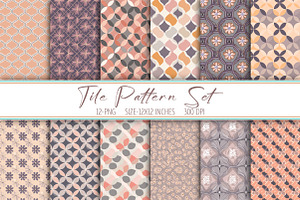 Tile Pattern Set, a Pattern Graphic by Libby Wishes