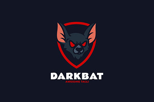 Mascot Modern Bat Logo Design, a Branding & Logo Template by Artnivora.Std