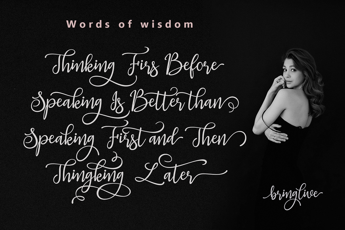 Bring live, a Script Font by Sulthan Studio (Photo 8 of 9)