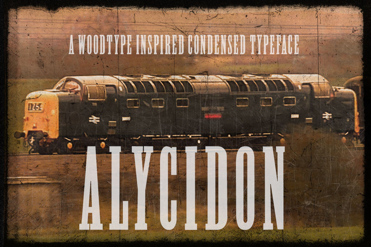 Alicydon Condensed Woodblock Font preview 3