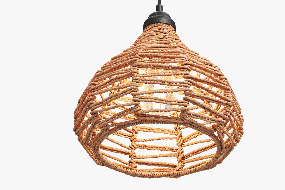 Joybird Nezz (Natural) Ceiling Lamp, a Light 3D Model by 3dmitruk (Photo 6 of 13)