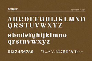 Shugar - Classy & Stylish Serif