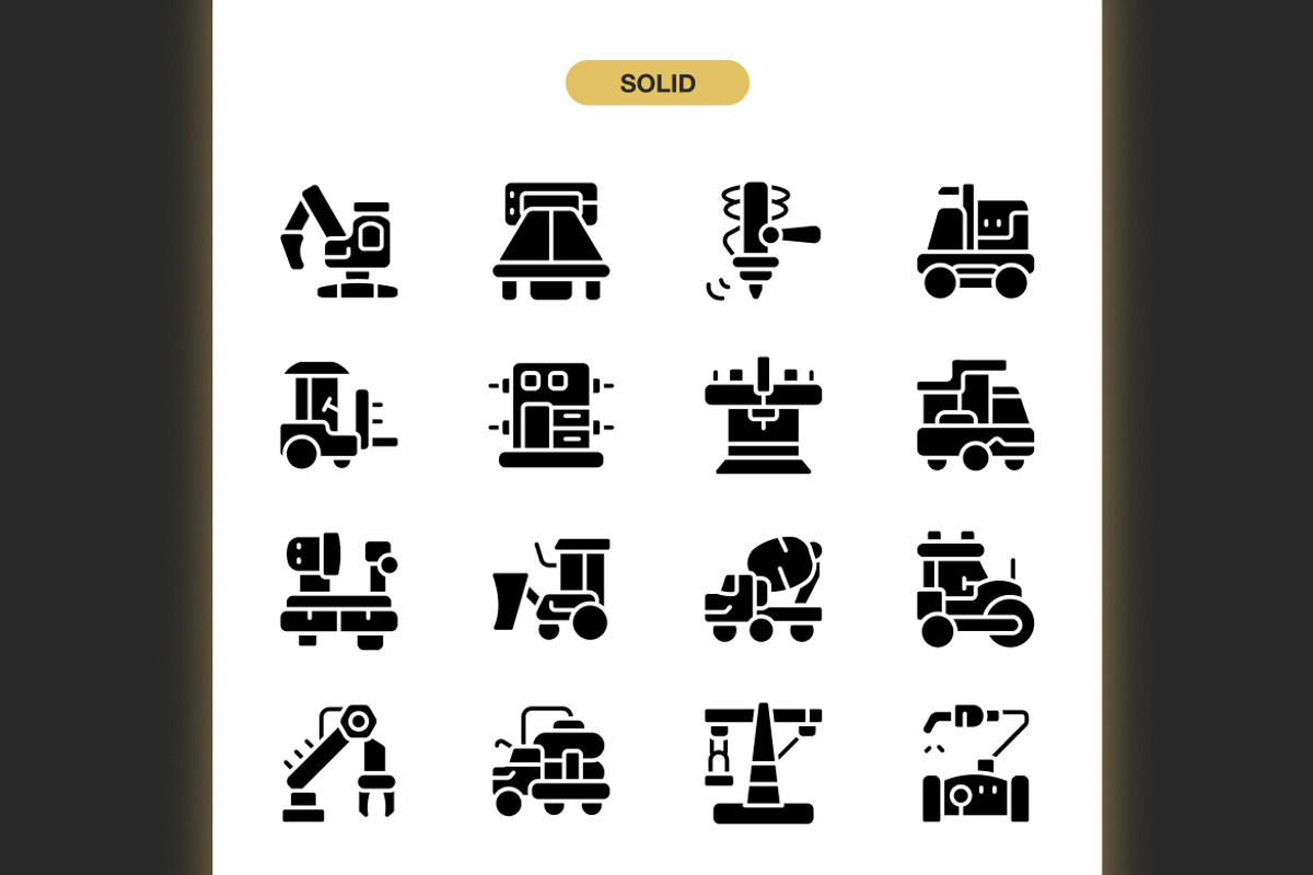 Heavy Machinery Icons, an Icon by Spacepixel Creative (Photo 3 of 3)