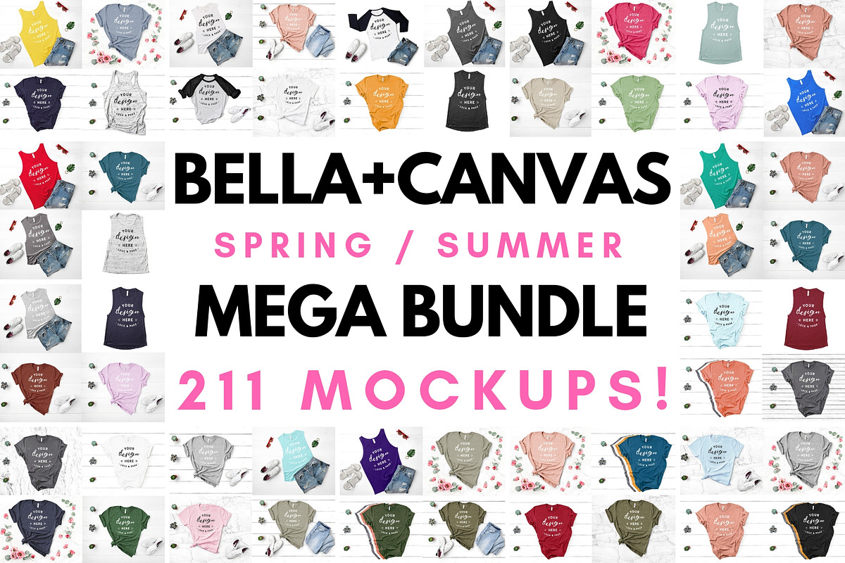 Bella Canvas T-Shirt Mockup Bundle, a Shirt Mockup by lock and page (Photo 1 of 85)