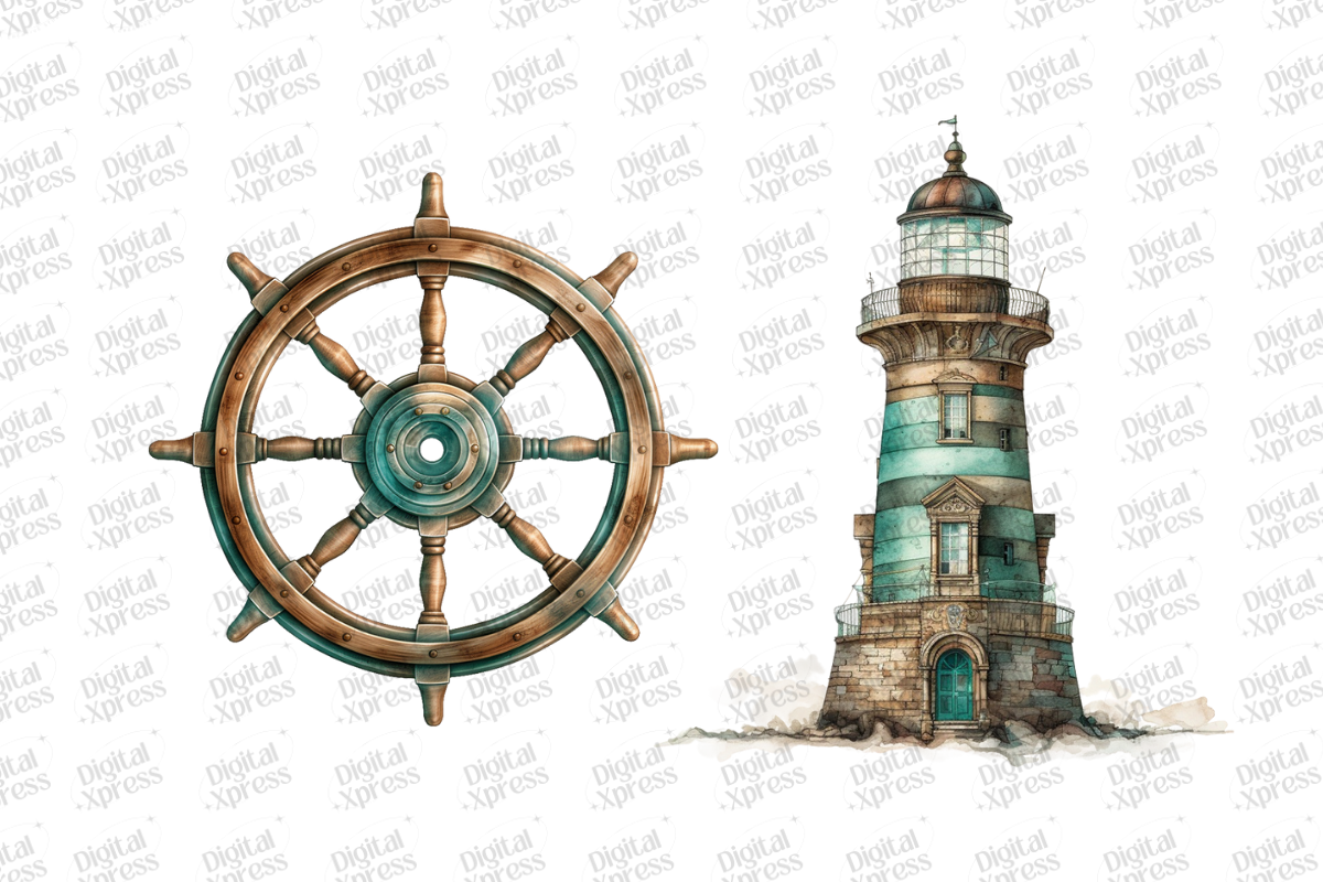 Vintage Sailor Clipart, an Object Illustration by Digital Xpress (Photo 5 of 5)
