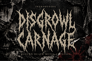Disgrowl Carnage Death Metal Font, a Blackletter Font by Ronny Studio (Thumbnail 1 of 9)
