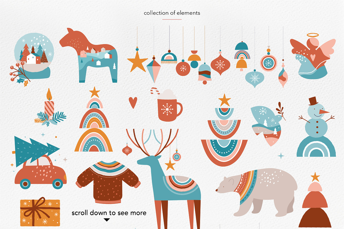 Bohemian Nordic Christmas collection, a Decorative Illustration by Marish (Photo 7 of 11)