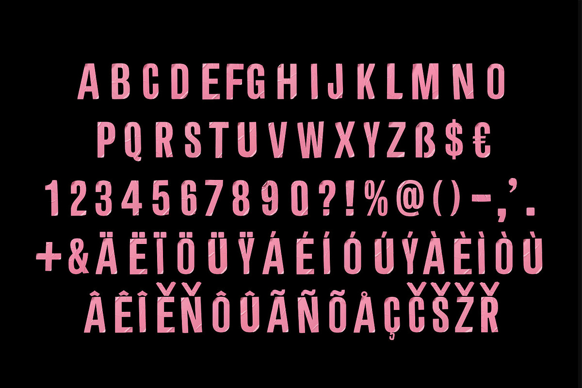 Pink Sticker Font, a Sans Serif Font by Handmadefont (Photo 2 of 15)