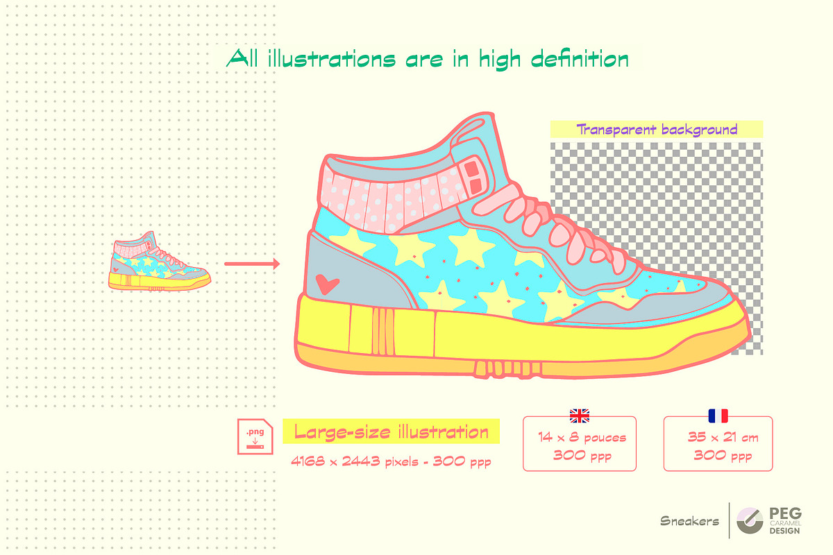 forty-sneaker-illustrations, a Sport Illustration by Peg Design (Photo 4 of 14)